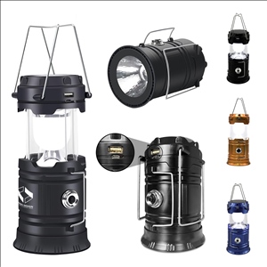 Portable Solar Samping Lantern Collapsible For Outdoor Home